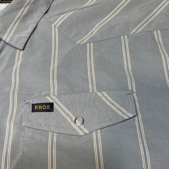 Howler Brothers Shirt 2XL Gray H Bar B Snap Button Short Sleeve Cowboy Western - Picture 9 of 16